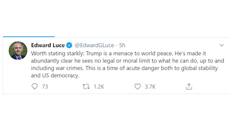 ترامپ تهدیدی برای صلح جهان و دموکراسی آمریکاست ترامپ تهدیدی برای صلح جهان و دموکراسی آمریکاست