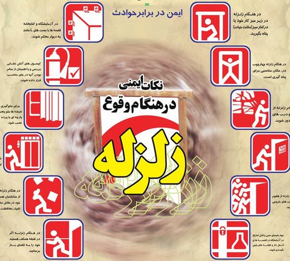 توصیههای آتشنشانی در هنگام وقوع زمین لرزه توصیههای آتشنشانی در هنگام وقوع زمین لرزه