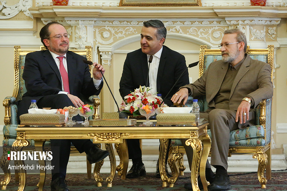 دیدار وزیر امور خارجه اتریش با لاریجانی