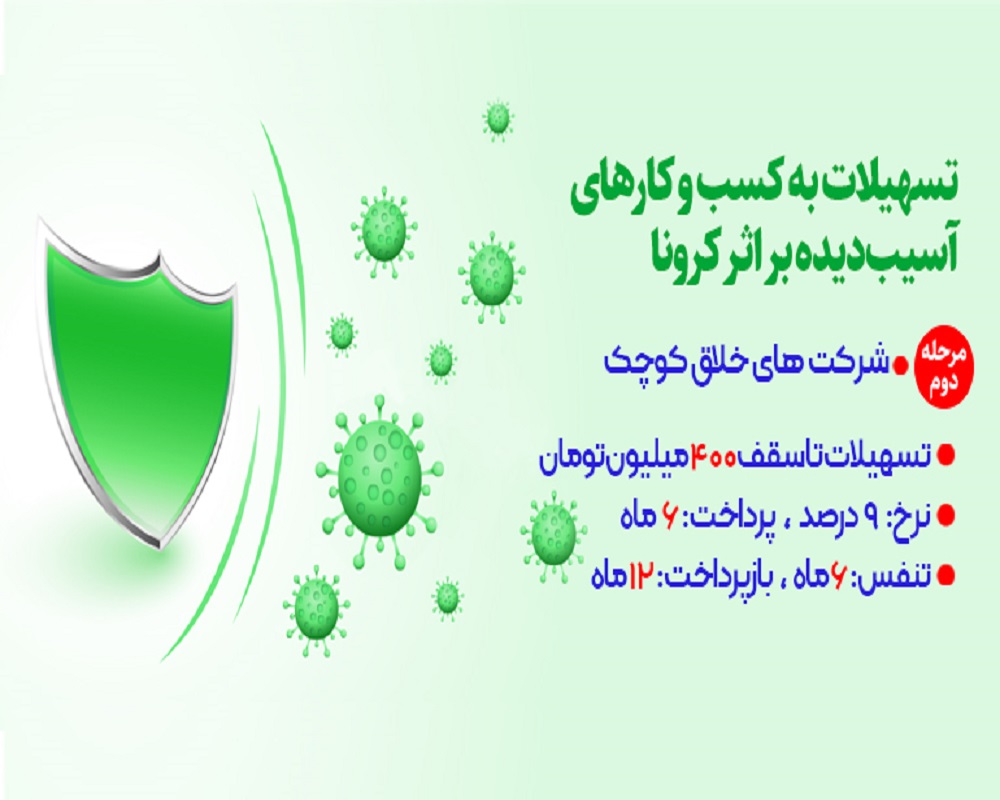 اعطای تسهیلات به شرکت های خلاق آسیب دیده از کرونا اعطای تسهیلات به شرکت های خلاق آسیب دیده از کرونا