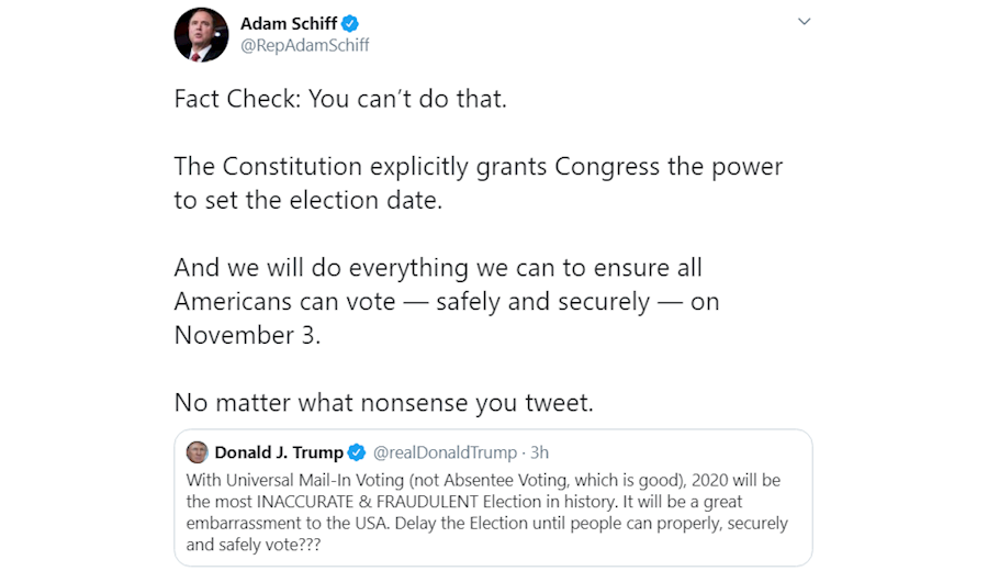 مخالفت دموکرات&zwnj;ها با پیشنهاد ترامپ برای تعویق انتخابات