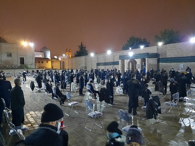عزاداری در محوطه مجموعه جهانی شیخ صفی الدین اردبیلی