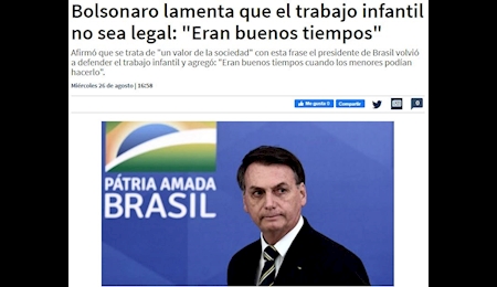 رئیس جمهور برزیل با کارکردن کودکان موافق است