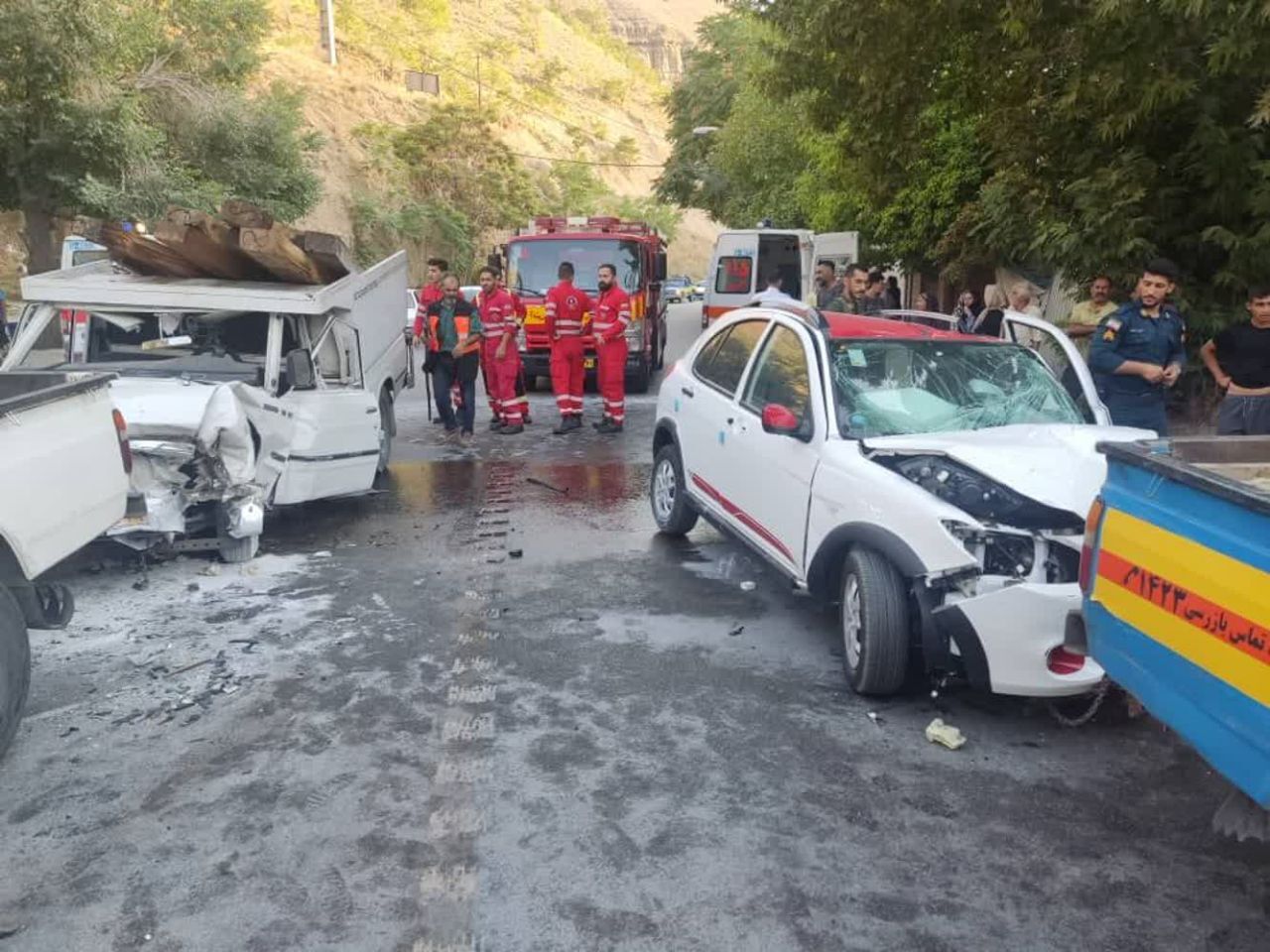 حادثه رانندگی در جاده کرج چالوس سه نفر مصدوم  برجای گذاشت