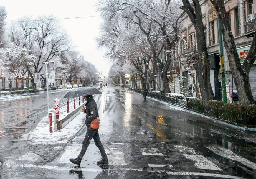 باران و برف در ۱۳ استان