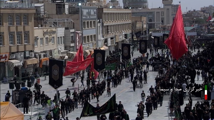 حرم مطهر بانوی کرامت در روز تاسوعای حسینی سیاه پوش است حرم مطهر بانوی کرامت در روز تاسوعای حسینی سیاه پوش است