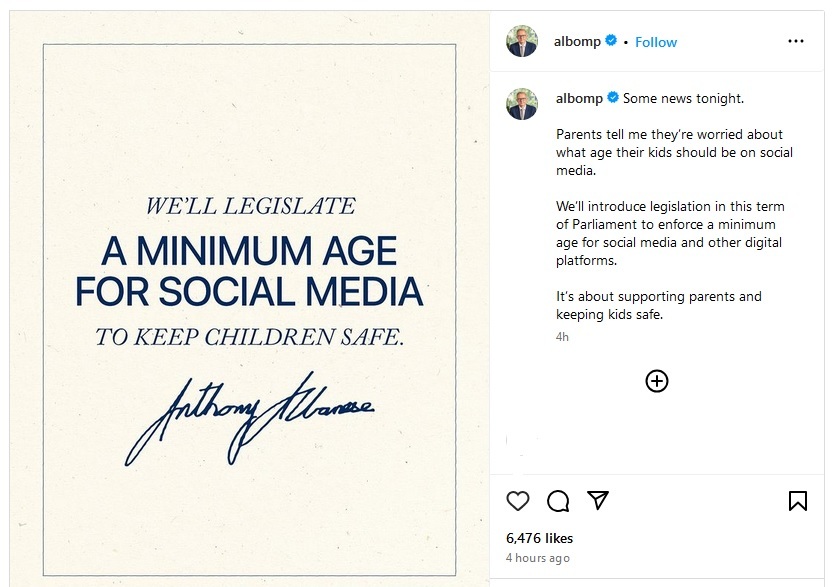 دولت استرالیا حداقل‌سن دسترسی کودکان به رسانه‌های اجتماعی را تعیین می‌کند