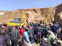ریزش معدن باریت روستای عبدالله آباد مهاباد