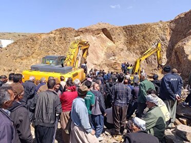 بررسی حادثه ریزش معدن روستای عبدالله آباد در مهاباد