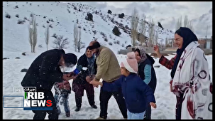 بازی و شادی با برف در دل زمستان جیرفت