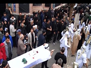 تشییع نمادین شهدای دشت نینوا در اردبیل