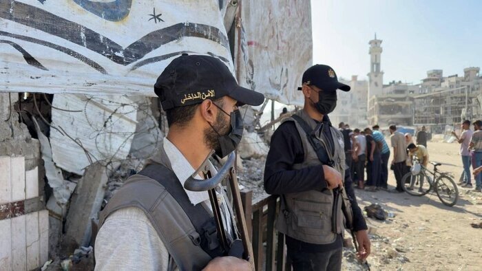 استقرار حافظان امنیت در خیابانهای غزه استقرار حافظان امنیت در خیابانهای غزه