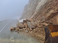 گردنه تته محور پاوه به مریوان بسته شد