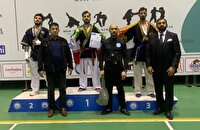 نشان طلای مسابقات ALPAGUT برگردن کونگ‌فوکار بوکانی